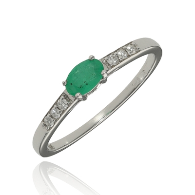 Fehér arany gyűrű 52-es méret (B47115)